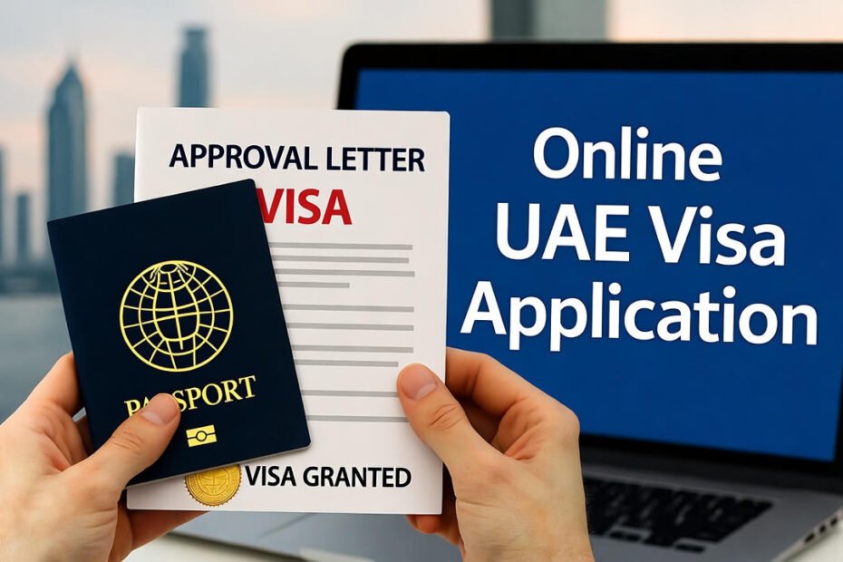 Entrepreneur applying online for UAE Free Zone visa from outside the country
